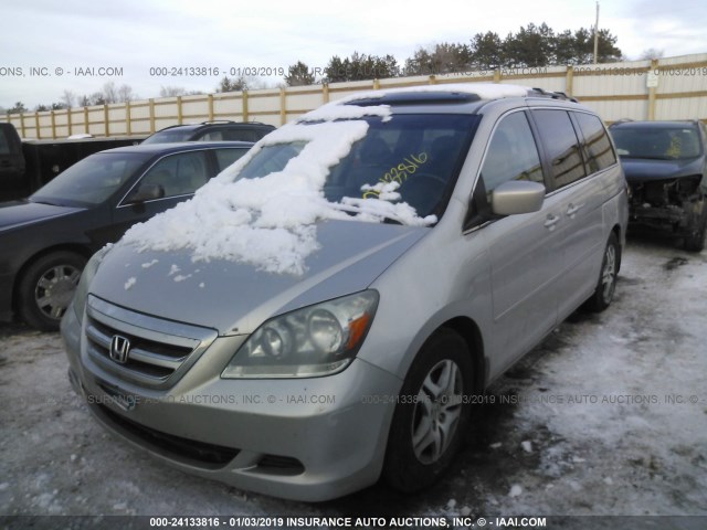 5FNRL38787B413216 - 2007 HONDA ODYSSEY EXL SILVER photo 2