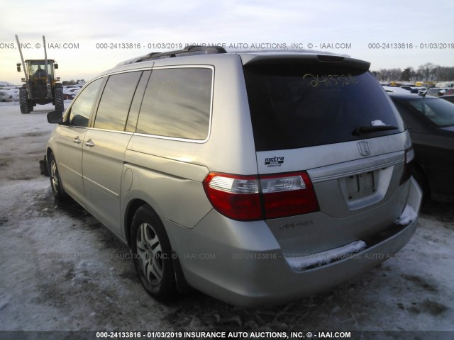 5FNRL38787B413216 - 2007 HONDA ODYSSEY EXL SILVER photo 3