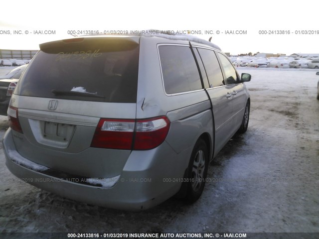 5FNRL38787B413216 - 2007 HONDA ODYSSEY EXL SILVER photo 4