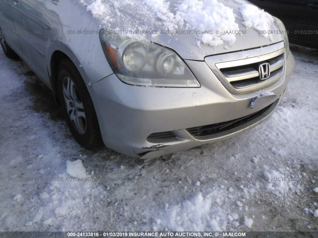 5FNRL38787B413216 - 2007 HONDA ODYSSEY EXL SILVER photo 6