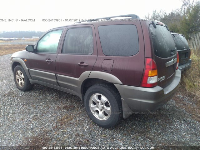 4F2YU08122KM54603 - 2002 MAZDA TRIBUTE LX/ES PURPLE photo 3