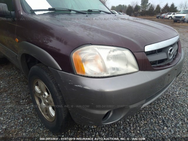 4F2YU08122KM54603 - 2002 MAZDA TRIBUTE LX/ES PURPLE photo 6