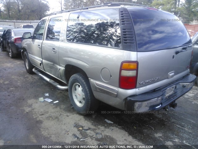 3GKEC16T21G261927 - 2001 GMC YUKON XL C1500 BEIGE photo 3