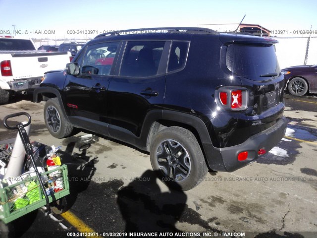 ZACCJBCB6HPF89922 - 2017 JEEP RENEGADE TRAILHAWK BLACK photo 3