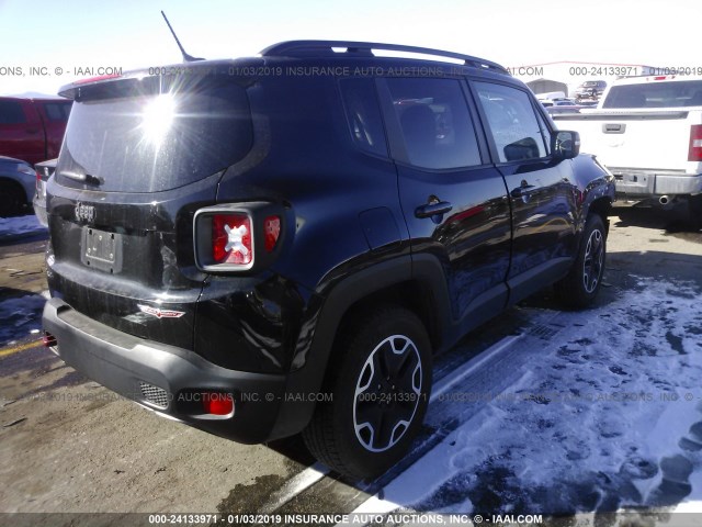 ZACCJBCB6HPF89922 - 2017 JEEP RENEGADE TRAILHAWK BLACK photo 4