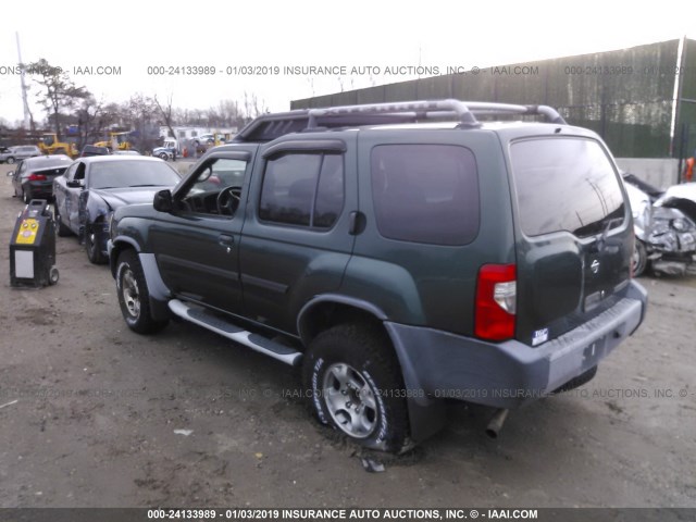 5N1ED28Y61C571553 - 2001 NISSAN XTERRA XE/SE GREEN photo 3