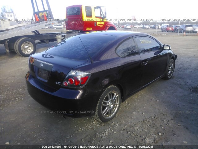 JTKDE167880256386 - 2008 TOYOTA SCION TC იასამნისფერი ფოტო 4