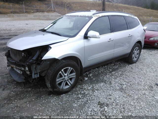 1GNKVHKD4GJ182306 - 2016 CHEVROLET TRAVERSE LT SILVER photo 2