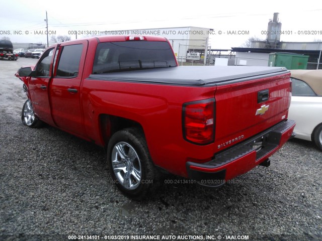 3GCPCPEC8JG597543 - 2018 CHEVROLET SILVERADO C1500 CUSTOM RED photo 3