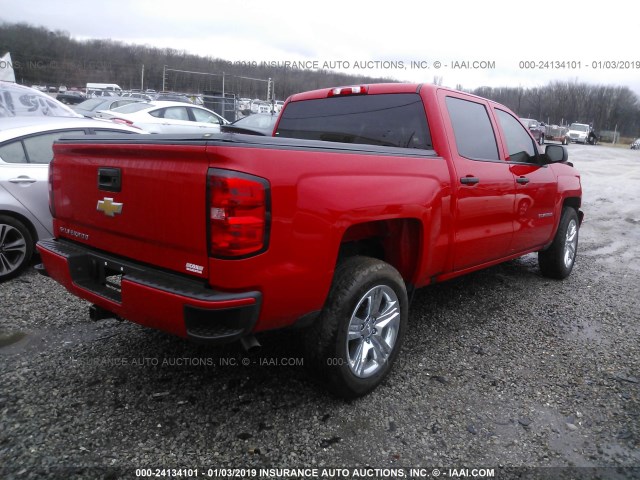 3GCPCPEC8JG597543 - 2018 CHEVROLET SILVERADO C1500 CUSTOM RED photo 4