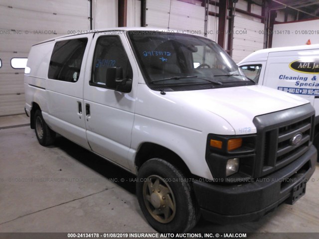 1FTNE1EL8CDA19554 - 2012 FORD ECONOLINE E150 VAN WHITE photo 1