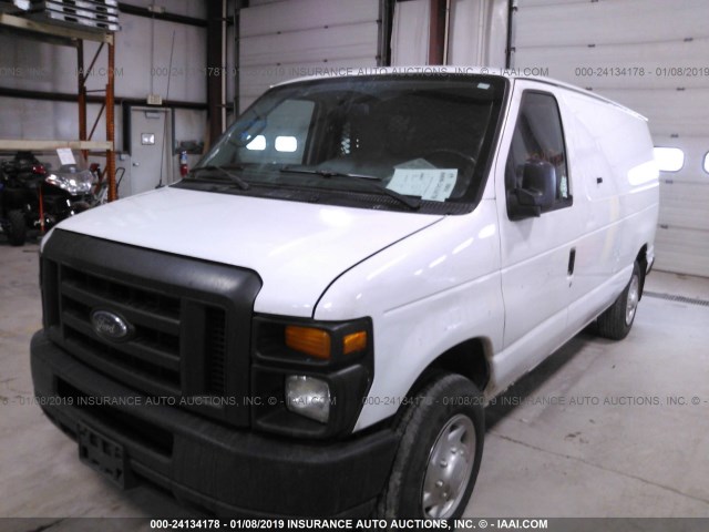 1FTNE1EL8CDA19554 - 2012 FORD ECONOLINE E150 VAN WHITE photo 2