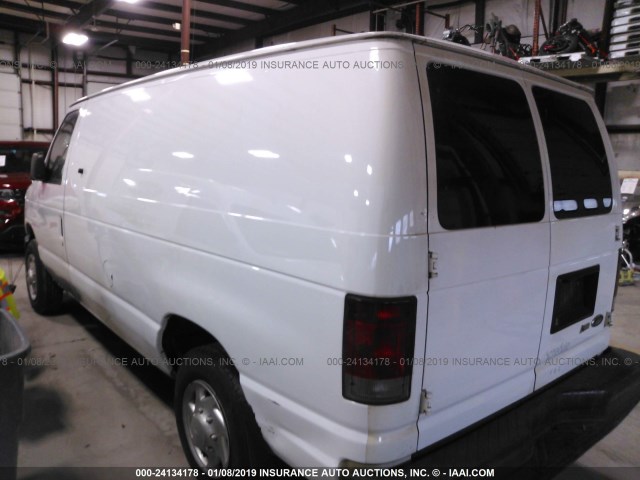 1FTNE1EL8CDA19554 - 2012 FORD ECONOLINE E150 VAN WHITE photo 3