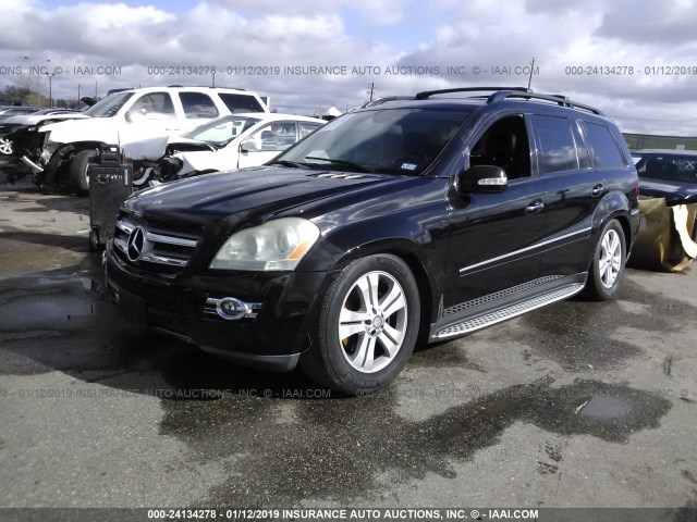 4JGBF71E78A344338 - 2008 MERCEDES-BENZ GL 450 4MATIC შავი ფოტო 2
