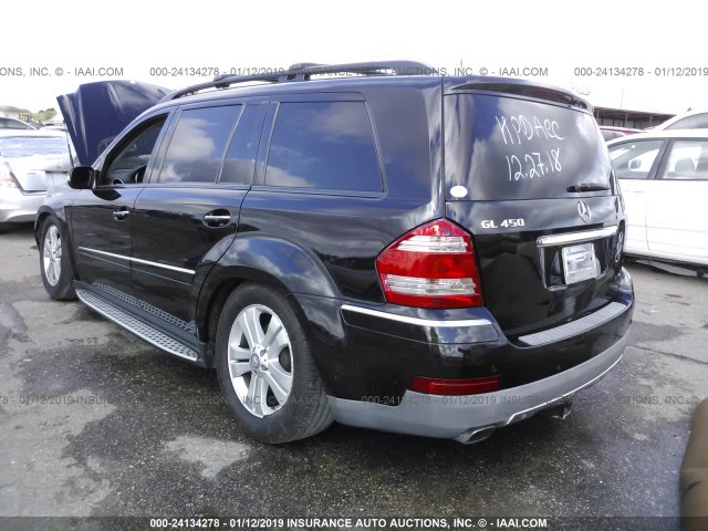 4JGBF71E78A344338 - 2008 MERCEDES-BENZ GL 450 4MATIC შავი ფოტო 3