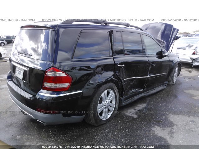 4JGBF71E78A344338 - 2008 MERCEDES-BENZ GL 450 4MATIC შავი ფოტო 4