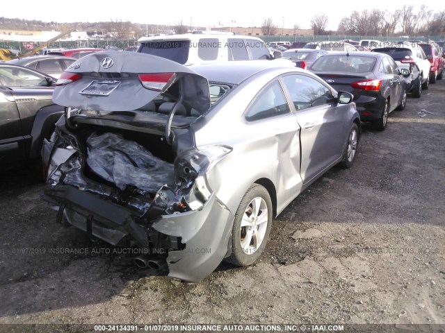 KMHDH6AE4DU023430 - 2013 HYUNDAI ELANTRA COUPE GS/SE GRAY photo 4