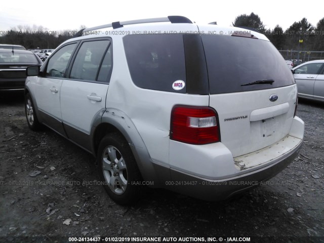 1FMDK02177GA27551 - 2007 FORD FREESTYLE SEL WHITE photo 3