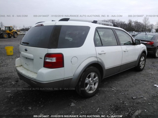 1FMDK02177GA27551 - 2007 FORD FREESTYLE SEL WHITE photo 4