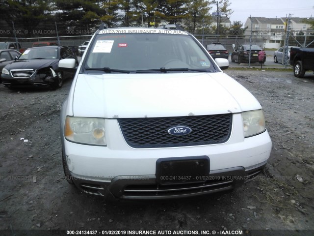 1FMDK02177GA27551 - 2007 FORD FREESTYLE SEL WHITE photo 6