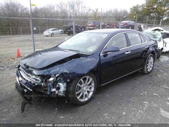 1G1ZE5E72A4150299 - 2010 CHEVROLET MALIBU LTZ BLUE photo 2