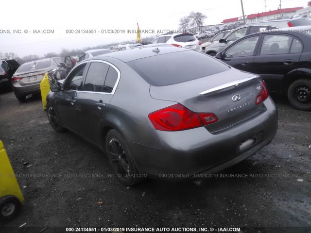 JN1DV6AP1CM811419 - 2012 INFINITI G25 JOURNEY GRAY photo 3