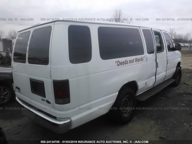 1FBSS3BL0BDB29481 - 2011 FORD ECONOLINE E350 SUPER DUTY WAGON WHITE photo 4