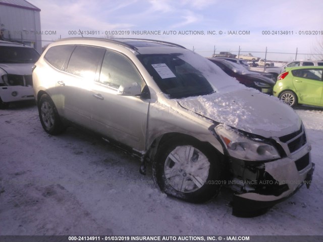 1GNKVJED4CJ117825 - 2012 CHEVROLET TRAVERSE LT WHITE photo 1