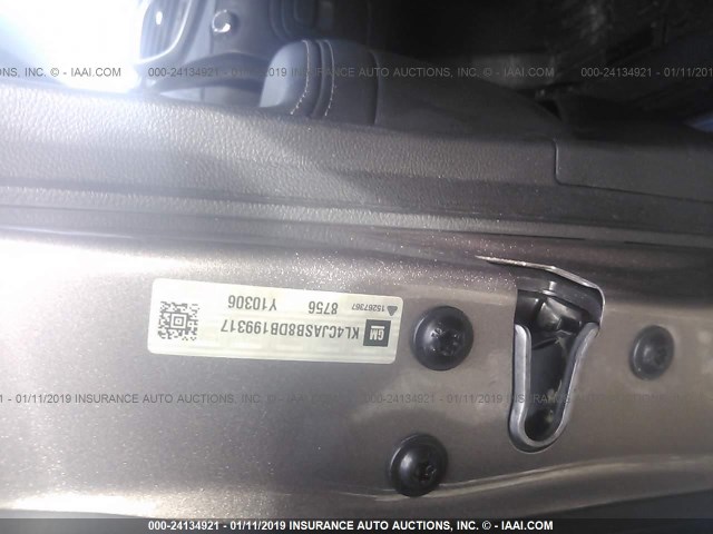 KL4CJASB8DB199317 - 2013 BUICK ENCORE Pewter photo 9