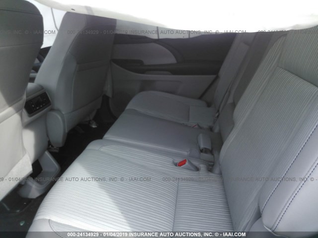 5TDBKRFH1ES005460 - 2014 TOYOTA HIGHLANDER LE/LE PLUS GRAY photo 8