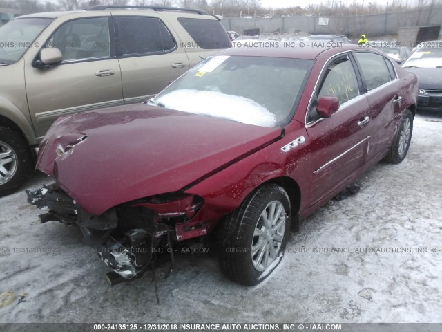 1G4HJ5EM3BU109844 - 2011 BUICK LUCERNE CXL RED photo 2