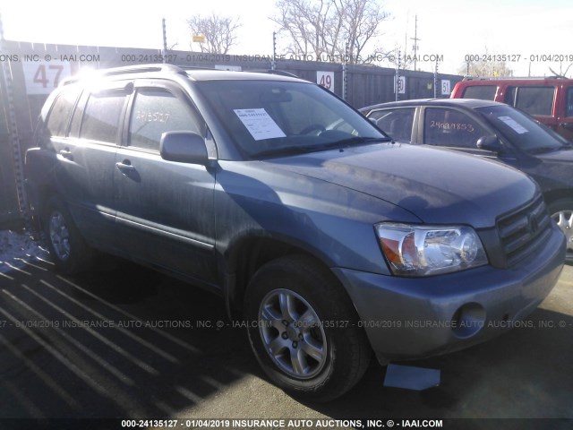 JTEEP21A160144083 - 2006 TOYOTA HIGHLANDER LIMITED Light Blue photo 1