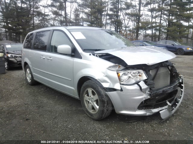 2C4RDGCG6CR318471 - 2012 DODGE GRAND CARAVAN SXT SILVER photo 1