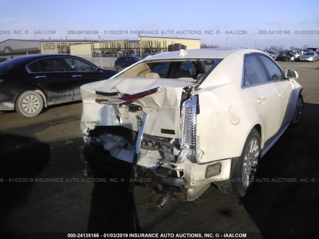 1G6DL5EY5B0145822 - 2011 CADILLAC CTS PERFORMANCE COLLECTION WHITE photo 4