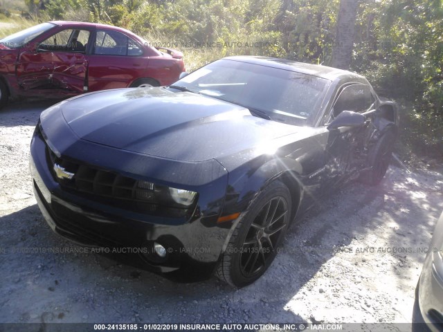 2G1FA1E33C9140031 - 2012 CHEVROLET CAMARO LS BLACK photo 2