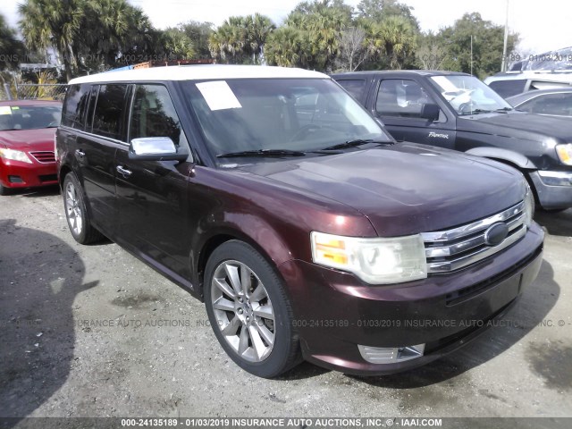 2FMHK6DT3ABA39133 - 2010 FORD FLEX LIMITED Dark Brown photo 1