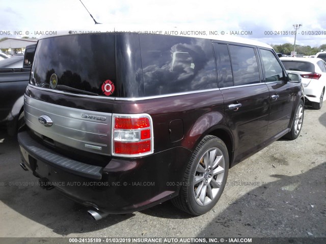 2FMHK6DT3ABA39133 - 2010 FORD FLEX LIMITED Dark Brown photo 4