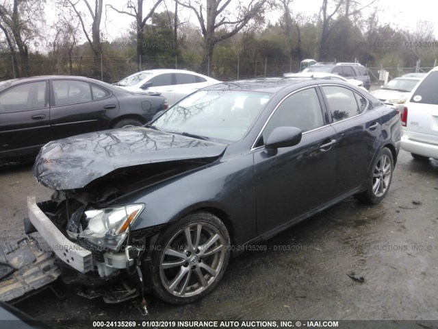 JTHBK262682063187 - 2008 LEXUS IS 250 GRAY photo 2