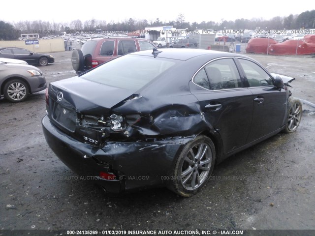 JTHBK262682063187 - 2008 LEXUS IS 250 GRAY photo 4