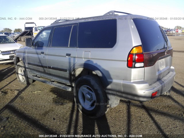 JA4MT31H0YP803063 - 2000 MITSUBISHI MONTERO SPORT LS/SPORT XLS SILVER photo 3