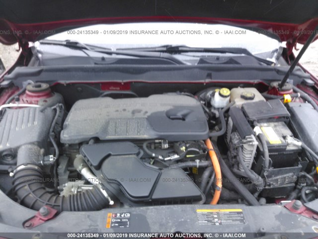 1G11D5RR4DF119513 - 2013 CHEVROLET MALIBU 1LT RED photo 10