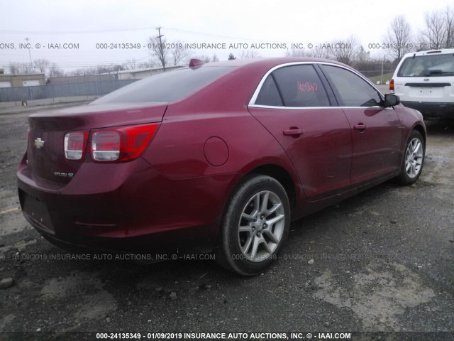1G11D5RR4DF119513 - 2013 CHEVROLET MALIBU 1LT RED photo 4