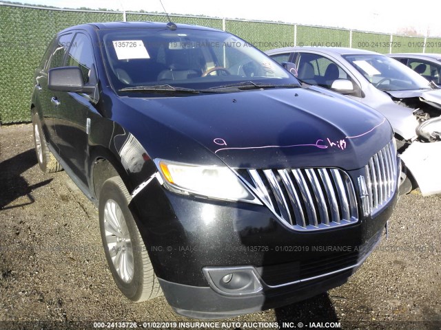 2LMDJ6JK7BBJ06464 - 2011 LINCOLN MKX BLACK photo 1