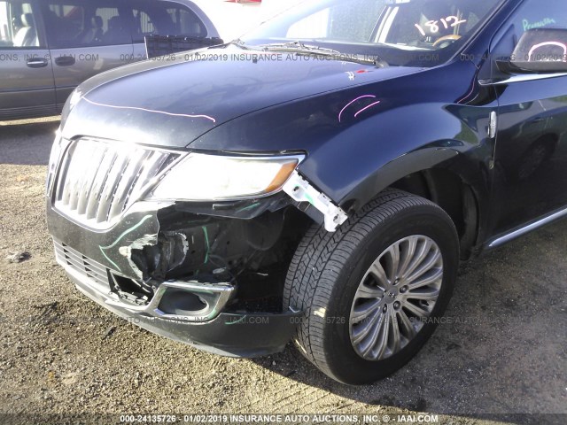 2LMDJ6JK7BBJ06464 - 2011 LINCOLN MKX BLACK photo 6