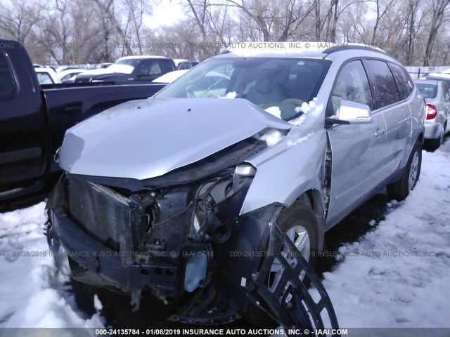 1GNKRJED2BJ114411 - 2011 CHEVROLET TRAVERSE LT SILVER photo 2