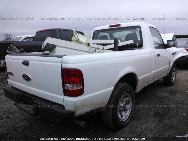 1FTYR10DX7PA05032 - 2007 FORD RANGER WHITE photo 4