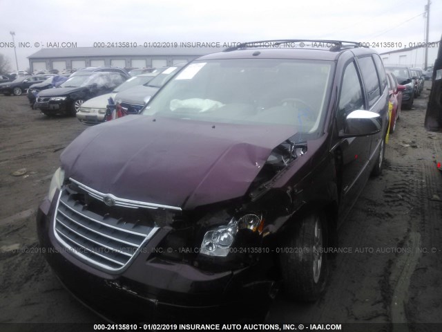 2A8HR54P18R736436 - 2008 CHRYSLER TOWN & COUNTRY TOURING MAROON photo 2