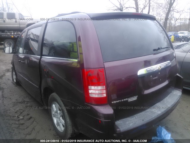 2A8HR54P18R736436 - 2008 CHRYSLER TOWN & COUNTRY TOURING MAROON photo 3
