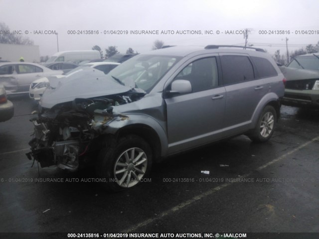 3C4PDDBG4FT701074 - 2015 DODGE JOURNEY SXT SILVER photo 2