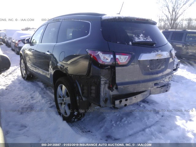 1GNKRLKD8DJ190394 - 2013 CHEVROLET TRAVERSE LTZ GRAY photo 3